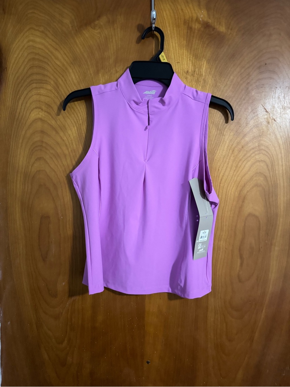 Avia Sleeveless Mock Neck Tank in Bright Lavender